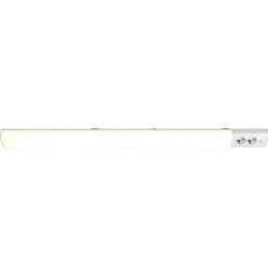 New Ms - belysning Abel benkarmatur 100 cm 20W med stikkontakt og bryter Hvit