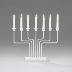 Outlet Konstsmide Adventsstake 7 armet - Hvit