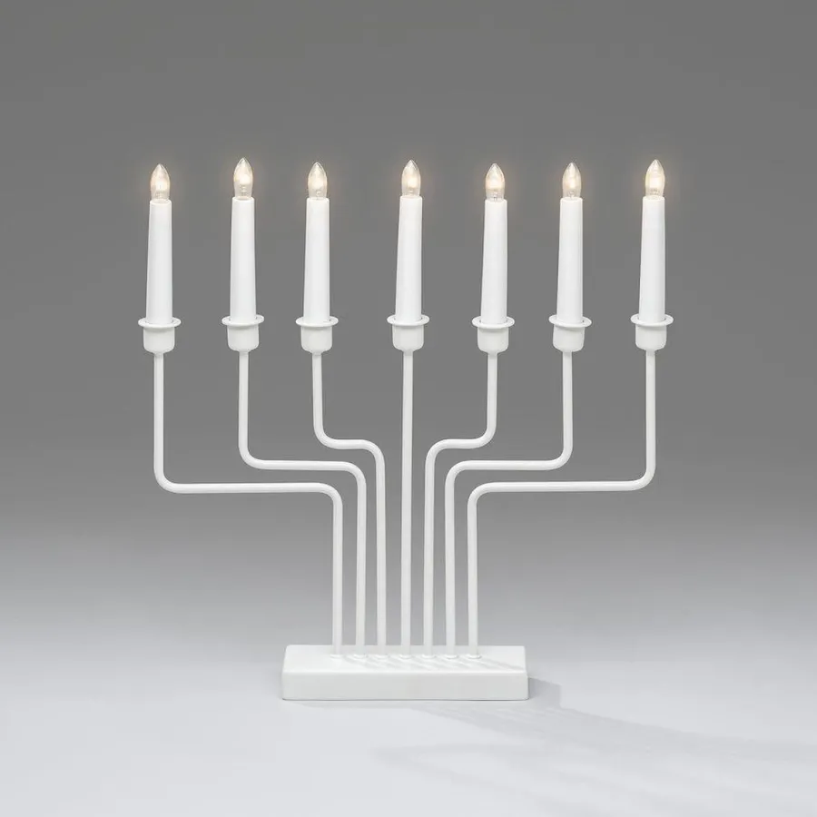 Outlet Konstsmide Adventsstake 7 armet - Hvit