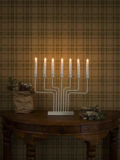 Outlet Konstsmide Adventsstake 7 armet - Hvit