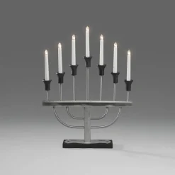 Konstsmide Adventsstake 7 armet ubehandlet metall Svart