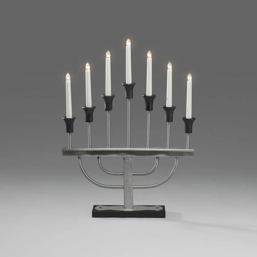 Konstsmide Adventsstake 7 armet ubehandlet metall Svart
