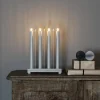Outlet Konstsmide Adventsstake med stjerner - Lys grå