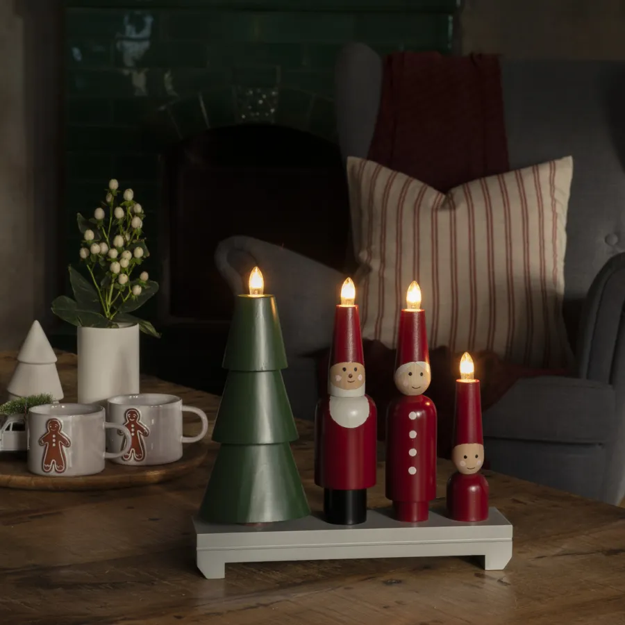 Online Konstsmide Adventsstake Nisse Rød / Grønn