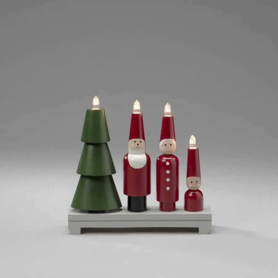 Online Konstsmide Adventsstake Nisse Rød / Grønn