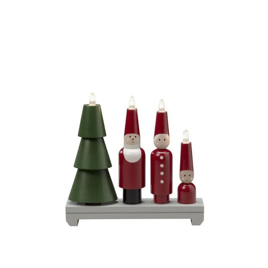 Online Konstsmide Adventsstake Nisse Rød / Grønn