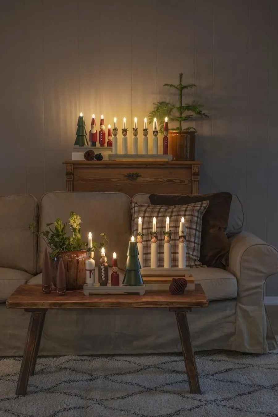 Online Konstsmide Adventsstake Nisse Rød / Grønn
