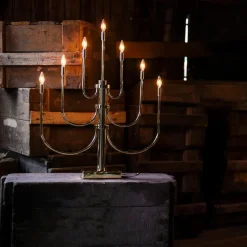 Discount Konstsmide Adventstake 7 armet Messingfarget
