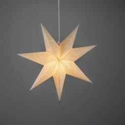 New Konstsmide Adventstjerne 60 cm med broderi Hvit
