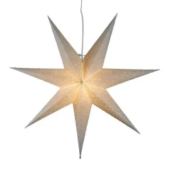 Hot Konstsmide Adventstjerne 80 cm med broderi Hvit