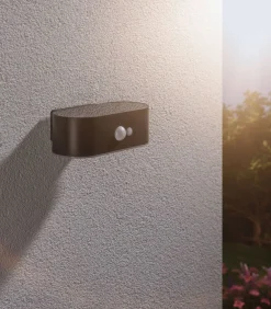 New Paulmann Adya vegglampe utendørs 2,5W 3000 Kelvin m/bevegelses sensor - Solcelle Svart