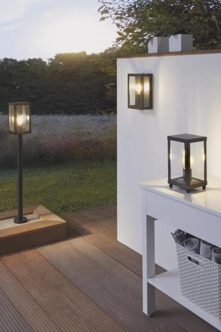 Clearance Eglo Alamonte vegglampe IP44 - Svart