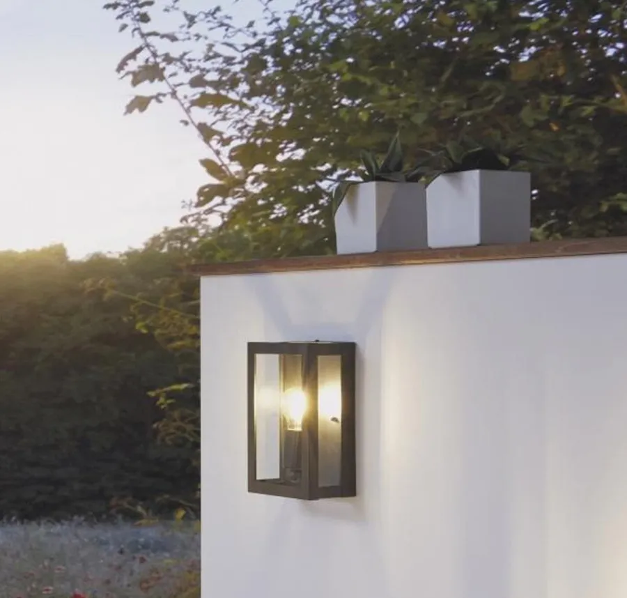 Clearance Eglo Alamonte vegglampe IP44 - Svart