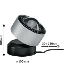 Sale Paulmann Aldan bordlampe 3,5W 2700 kelvin - Dimbar Svart / Børstet aluminium