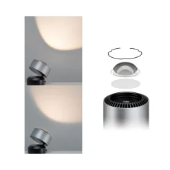 Sale Paulmann Aldan bordlampe 3,5W 2700 kelvin - Dimbar Svart / Børstet aluminium