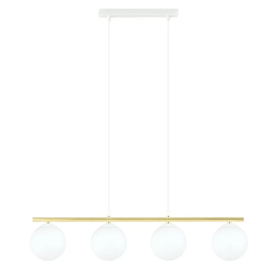 Sale Emibig Allora takpendel 4-lys - Hvit/Opal/Gullfarget Hvit / Opal / Gull