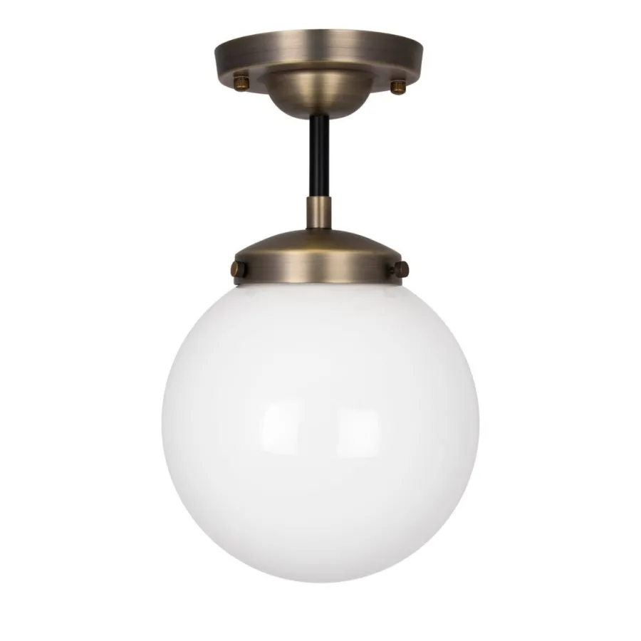 Discount Globen Lighting Ally Plafond IP44 - Antikk Messing