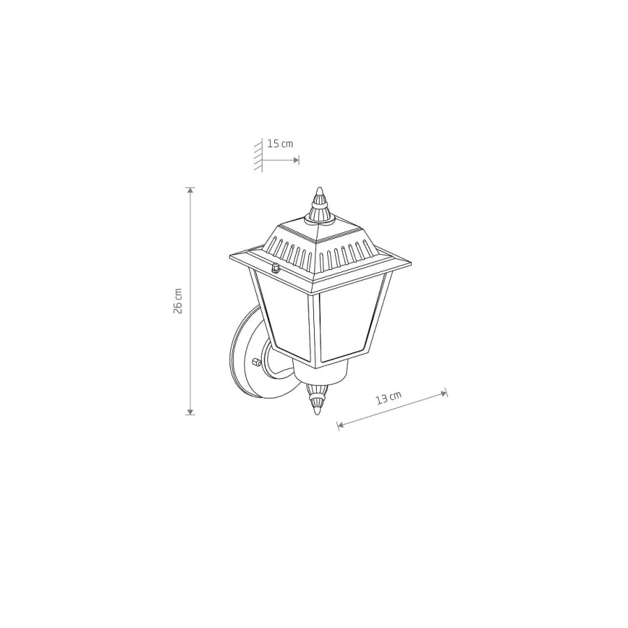 Discount Nowodvorski Ana vegglampe utendørs IP44 E27 - Svart