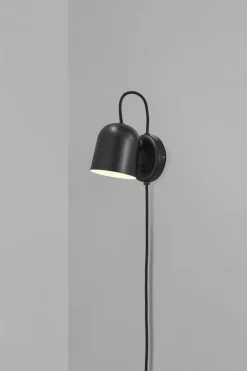 Hot DFTP Angle vegglampe med USB - Svart