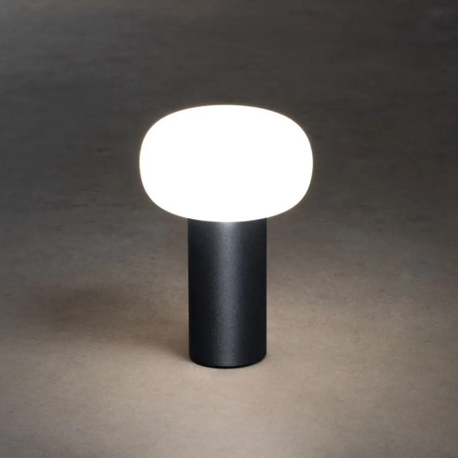 Online Konstsmide Antibes oppladbar bordlampe 2700/3000/4000K og RGB IP54 Dimbar - grå Antrasitt