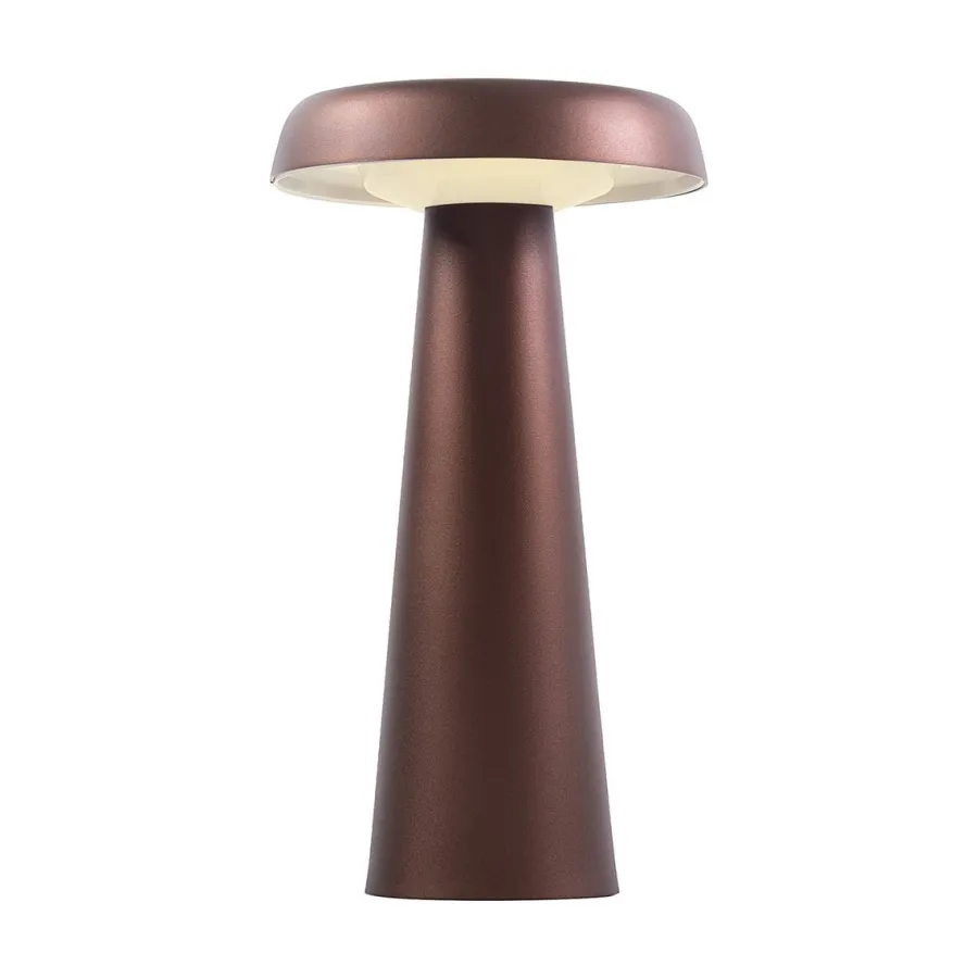 Outlet DFTP Arcello Bordlampe oppladbar inne og utendørsbruk IP54 - messingfarge Brun