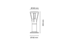 Sale Sg Armaturen As Arco Air utendørs pullert 40 cm 6W Dimbar - Grafitt
