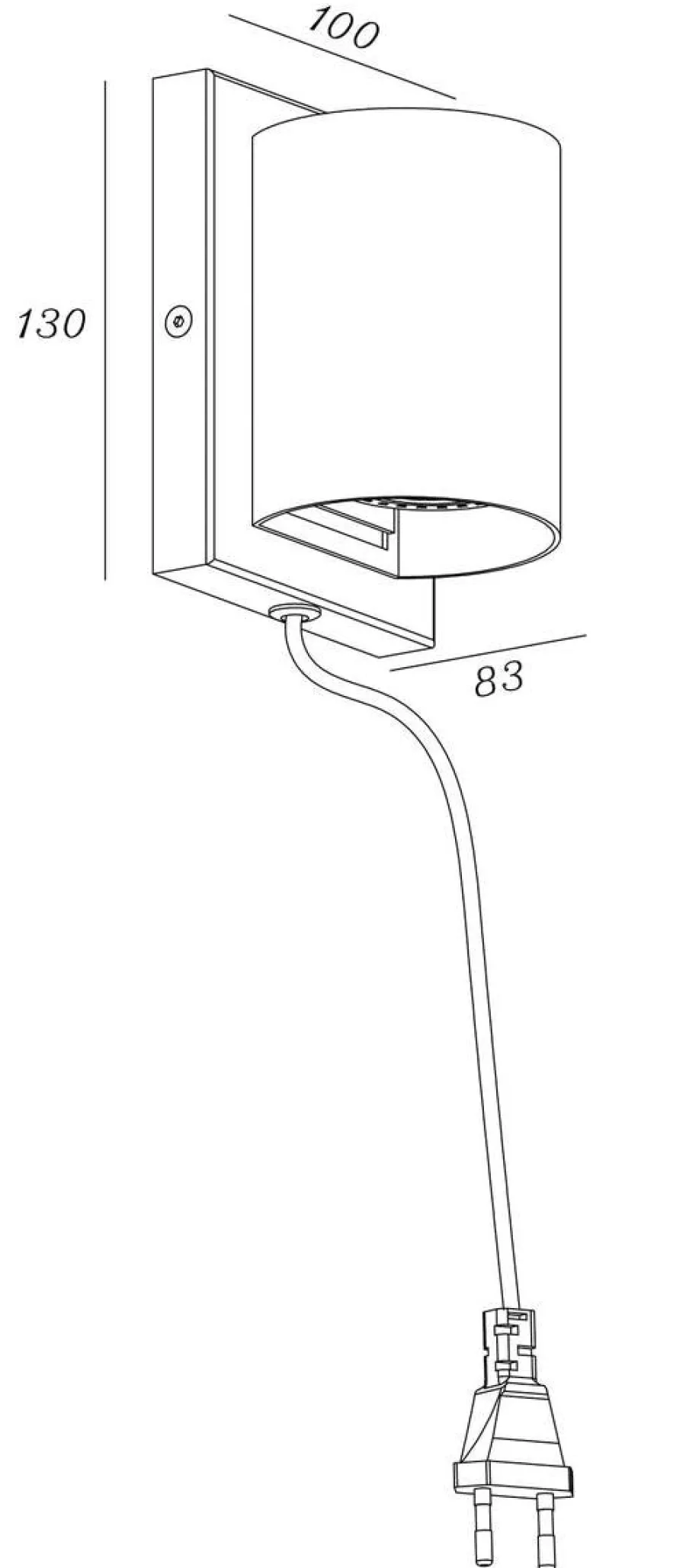 Discount NorDesign Argo K1 vegglampe ned lys