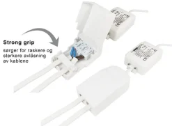 Sale NorDesign Aria D90 lavtbyggende downlight 7W 2700K IP44 m/flicker free driver dimbar - Hvit