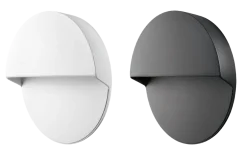 Outlet Sg Armaturen As Arlon round vegglampe utendørs 10W 2700 Kelvin IK10 IP65 - Dimbar Svart