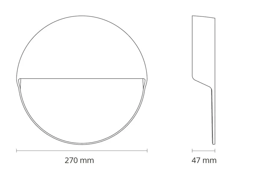 Outlet Sg Armaturen As Arlon round vegglampe utendørs 10W 2700 Kelvin IK10 IP65 - Dimbar Svart