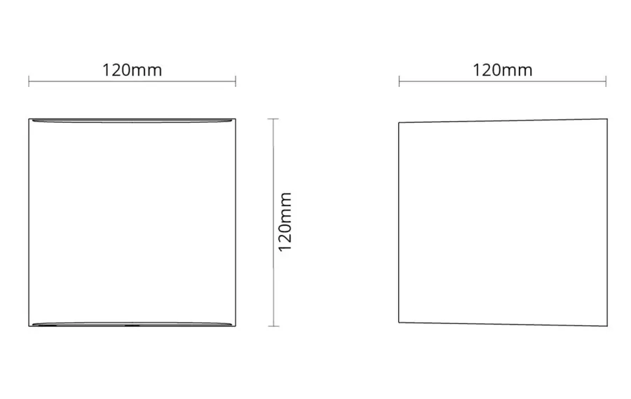 Outlet Sg Armaturen As Artes round vegglampe opp/ned utendørs IP65 8W 2700K Dimbar