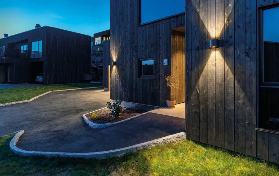 Outlet Sg Armaturen As Artes round vegglampe opp/ned utendørs IP65 8W 2700K Dimbar