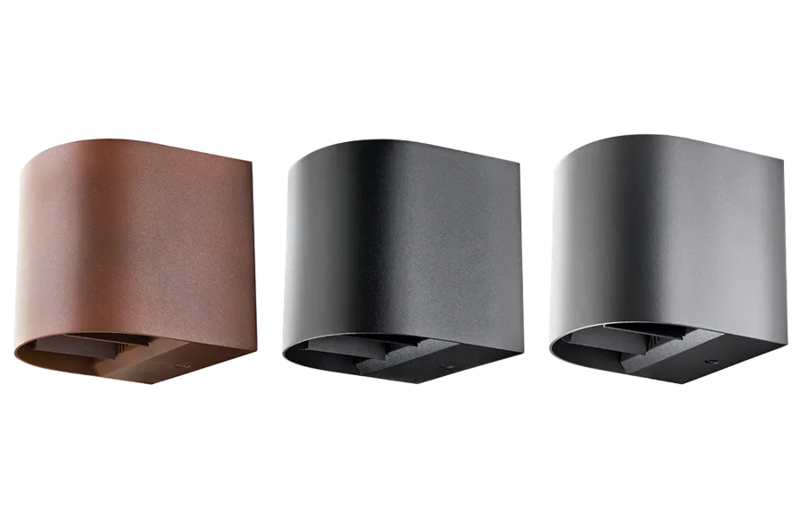 Outlet Sg Armaturen As Artes round vegglampe opp/ned utendørs IP65 8W 2700K Dimbar