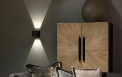 Sg Armaturen As Artes vegglampe utendørs IP65 3000K dimbar Svart