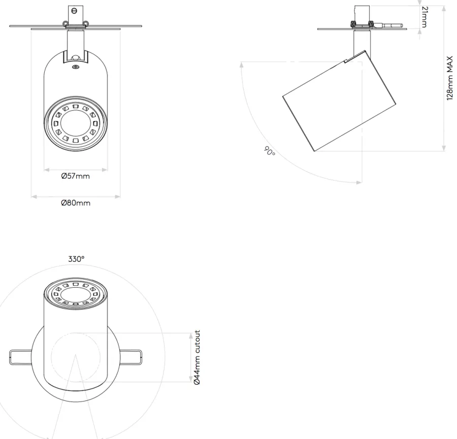 Hot Astro Lighting Ascoli Recessed takspot