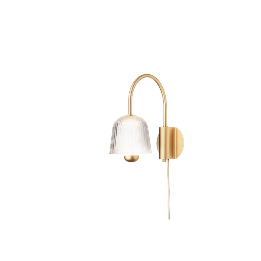 New Nuura Asteea vegglampe 6,7W 2700 Kelvin - Dimbar Messing / Klar