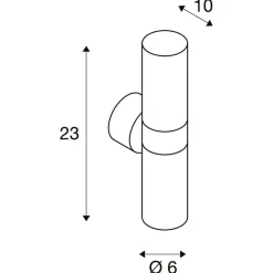 Clearance Slv Astina vegglampe utendørs opp/ned IP44 Aluminium