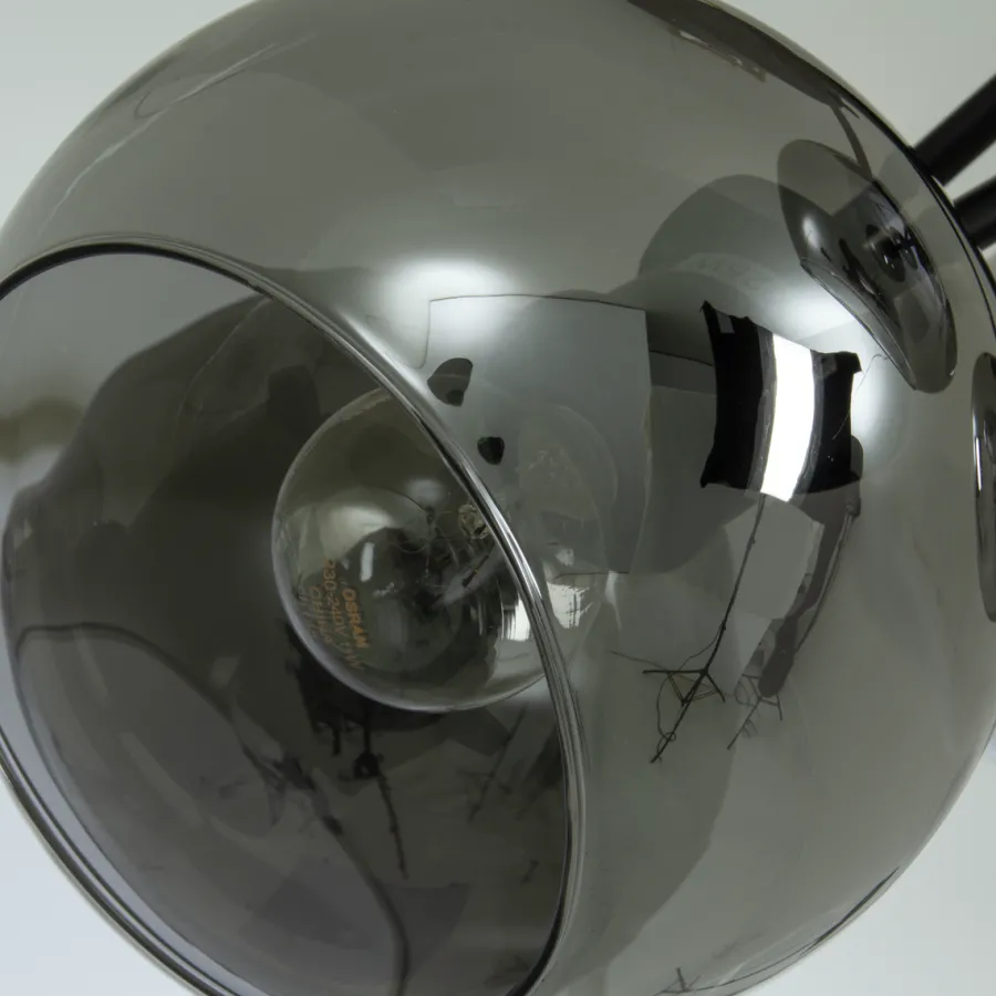 New Aneta Lighting Atom taklampe - Svart/Røykfarget Svart / Røyk