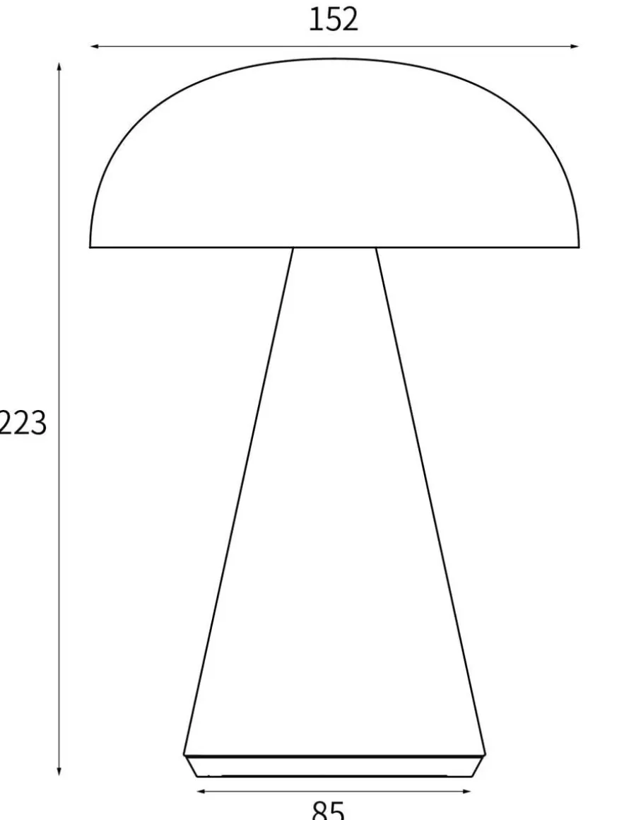 Sale NorDesign Aura oppladbar bordlampe 2,2W 2200 Kelvin IP44 - Dimbar Svart / Messingfarget