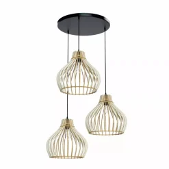 Discount Temar Aurora rondel spile takpendel 3 lys - Natur