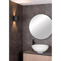 Lucide Axi round vegglampe opp/ned baderom IP54 6 watt 2700 Kelvin - Svart