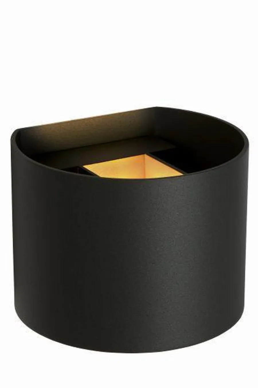 Lucide Axi round vegglampe opp/ned baderom IP54 6 watt 2700 Kelvin - Svart