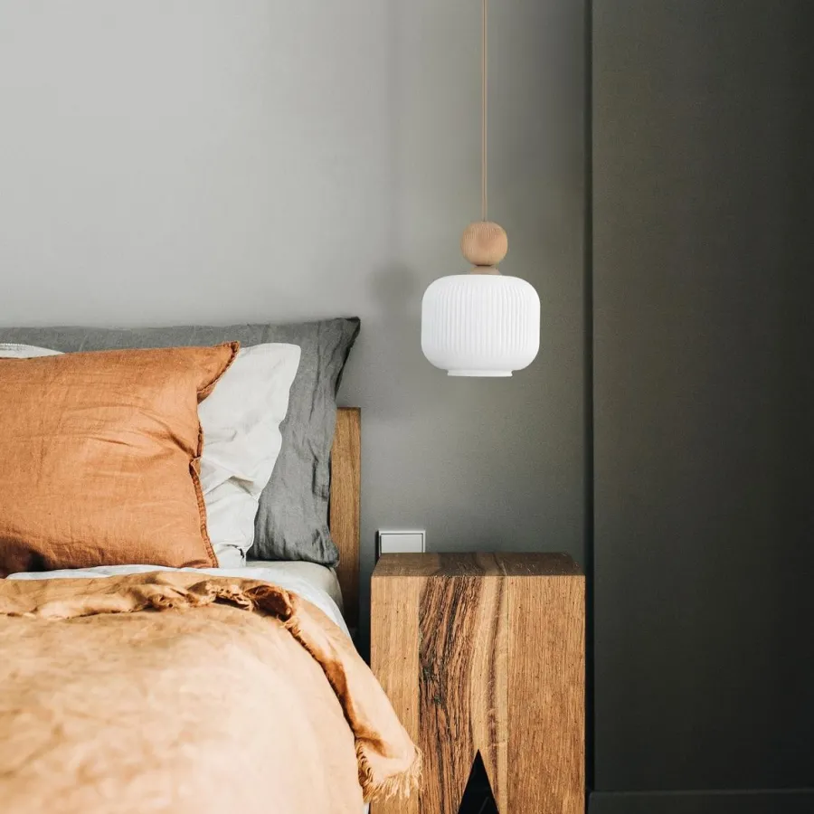 Hot TK Lighting Ballo takpendel 1-lys Hvit / Trefarget