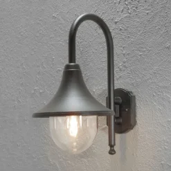 Discount Konstsmide Bari vegglampe ned - Svart