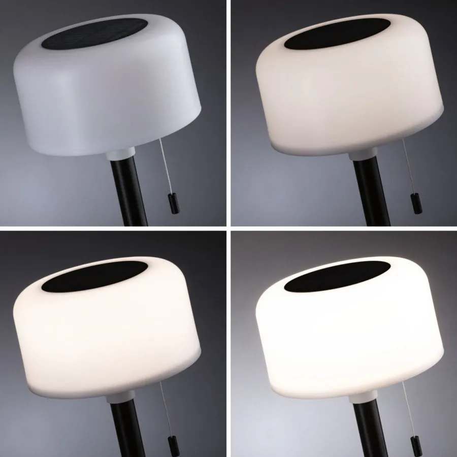 Sale Paulmann Bartja bordlampe oppladbar via USB eller solcelle 2700 Kelvin IP44