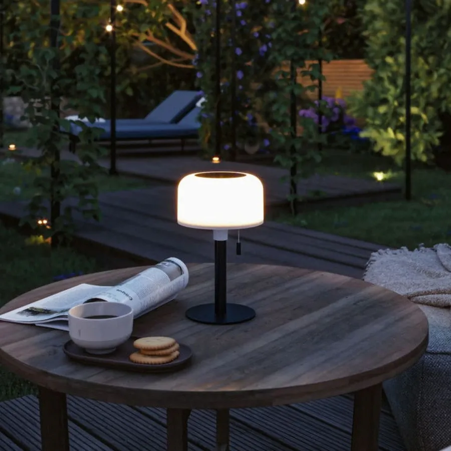 Sale Paulmann Bartja bordlampe oppladbar via USB eller solcelle 2700 Kelvin IP44
