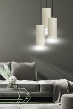 Outlet Emibig Bente rondell takpendel 3 lys - Hvit