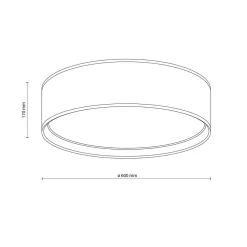 Outlet TK Lighting Bilbao taklampe 60 cm Svart / Gullfarget