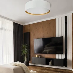 Outlet TK Lighting Bilbao taklampe 60 cm Svart / Gullfarget