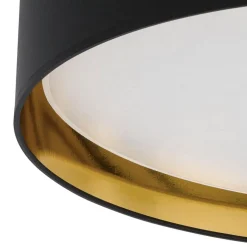 Outlet TK Lighting Bilbao taklampe 60 cm Svart / Gullfarget